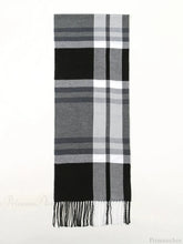 Plaid Print Cashmere Winter Pashmina Scarf - Luxury Travel Essential