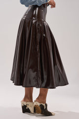 BABY GIRL FAUX LEATHER MAXI SKIRT