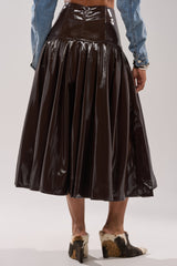 BABY GIRL FAUX LEATHER MAXI SKIRT