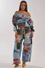 CALL EM CRAZY PATCHWORK JOGGER