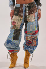 CALL EM CRAZY PATCHWORK JOGGER