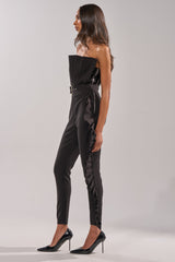 RUFFLE MY FEATHERS BLACK JUMPSUIT