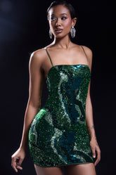 NOT IN THE MOOD SEQUIN MINI DRESS