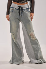 COMFY WIDE LEG DENIM JOGGER