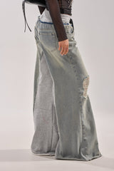 COMFY WIDE LEG DENIM JOGGER