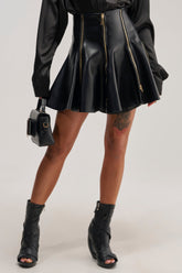 CUTIE PIE ZIPPER MINI SKIRT