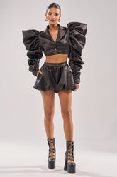PHOEBE SATIN BUBBLE SHORT