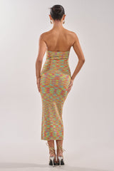STARRY NIGHT KNIT MIDI DRESS IN MULTI