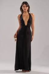 MAKE YOU LOSE YOUR MIND MAXI DRESS IN BLACK