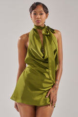 GIGI MINI DRESS IN GREEN