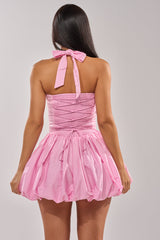BALLERINA POPLIN MINI DRESS IN PINK