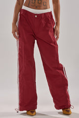 DENNIS TRACK PANT IN BURGUNDY