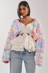 ALIA CHUNKY CHENILLE KNIT CARDIGAN