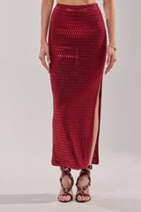 FALLING IN LOVE RHINESTONE MAXI SKIRT