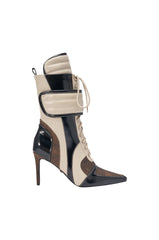 AZALEA WANG AMADA CHOCOLATE COLORBLOCKED SPORTY BOOTIE