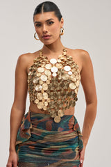 GOING IN CIRCLES METAL CHAIN TOP