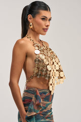 GOING IN CIRCLES METAL CHAIN TOP