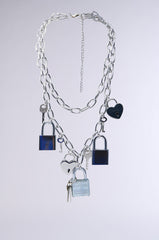 HEART ON LOCK CHAIN NECKLACE