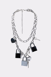 HEART ON LOCK CHAIN NECKLACE