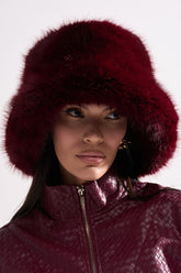 ELEVATED FAUX FUR BUCKET HAT