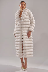 MAXI POPCORN FAUX FUR IN WHITE