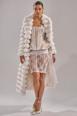 MAXI POPCORN FAUX FUR IN WHITE