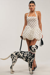 FELT CUTE POLKA DOT MINI DRESS