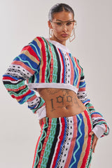 FEELING THE VIBES CROP SWEATER