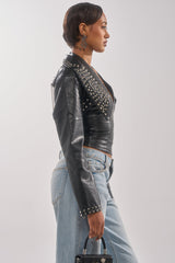 NAOMI EMBELLISHED ULTRA CROP MOTO