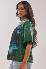 FIRST ROW INTERSTELLAR RHINESTONE FRENCH TERRY TEE