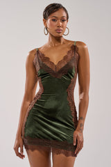 FOREST FAIRY VELVET MINI DRESS