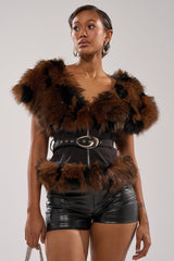 FEELING WARM FUR BLOUSE