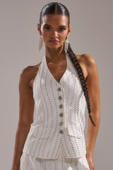 NEW YEARS QUEEN VEST IN WHITE