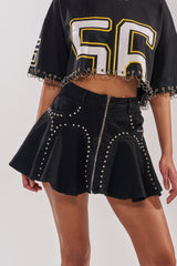 LUCKY ONE DENIM MINI SKIRT
