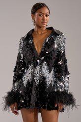 SEQUINS AFTER DARK MINI DRESS