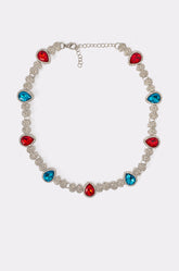 TOO TURNT RED AND BLUE NECKLACE
