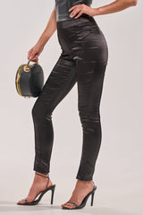 HIT THE LIGHTS SATIN SLIT LEGGING