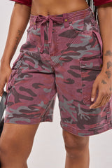 ON FIRE RED CAMO BERMUDA SHORT