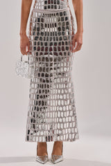 CHAMPAGNE POPPIN MAXI SKIRT