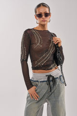 PINNED DOWN MESH TOP