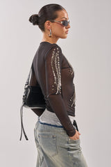 PINNED DOWN MESH TOP