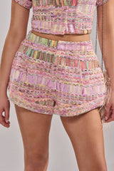 VERONICA TWEED PLAID SHORT