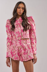 POPPY BROCADE BLAZER