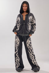 ON FIRE WIDE LEG JOGGER