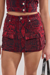 FLOATING IN BETWEEN SNAKE MINI SKIRT