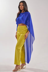 COOL GIRL CHIFFON BLOUSE IN ROYAL BLUE