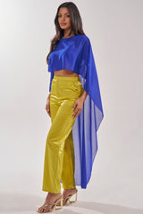 COOL GIRL CHIFFON BLOUSE IN ROYAL BLUE