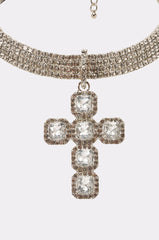 CHOKED ON JESUS NECKLACE IN SILVER