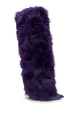 AZALEA WANG LANGLEYE PURPLE THIGH HIGH STILETTO BOOT