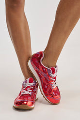 AKIRA GOLD LENIYA RED SNEAKER